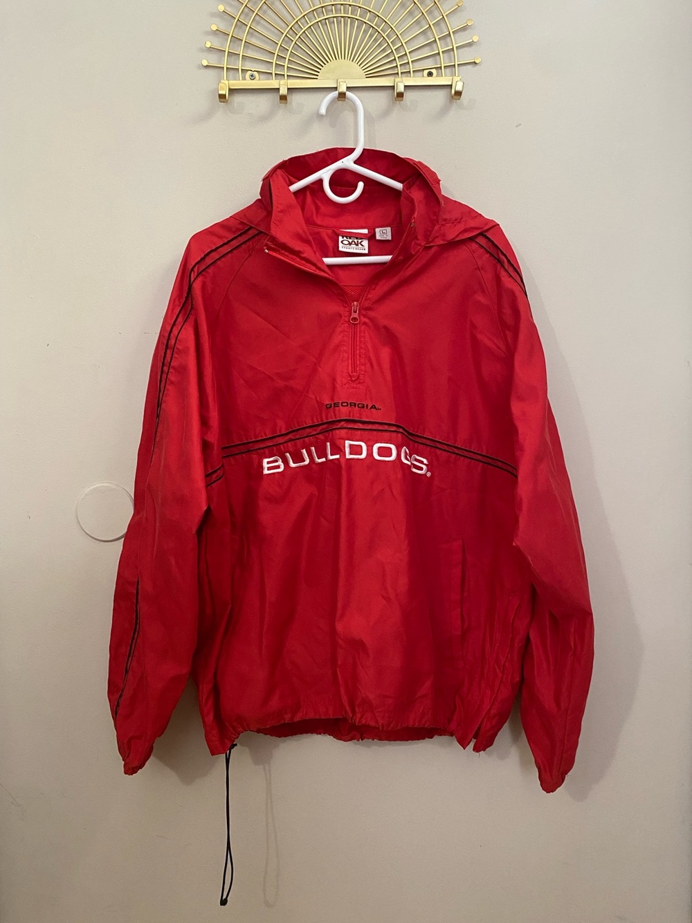OAK Red Zip-Front Vintage Georgia Bulldogs Sports Jacket
